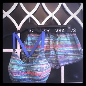 VSX  shorts & sports bra 36D  NWOT